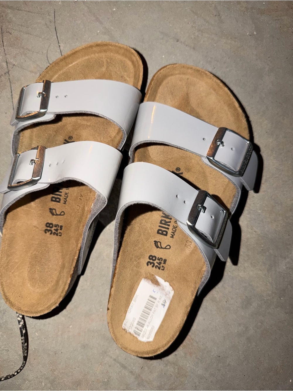 Birkenstock Kids White Double Buckle Sandals